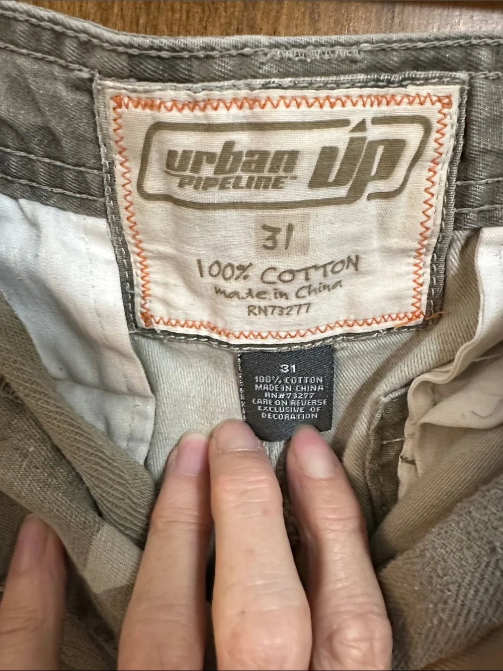 urban pipeline Men's Camo Cargo Shorts - Beige & Olive